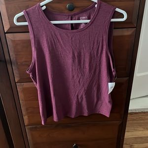 Gapfit Tank Top wicking maroon open back Size M | NWT